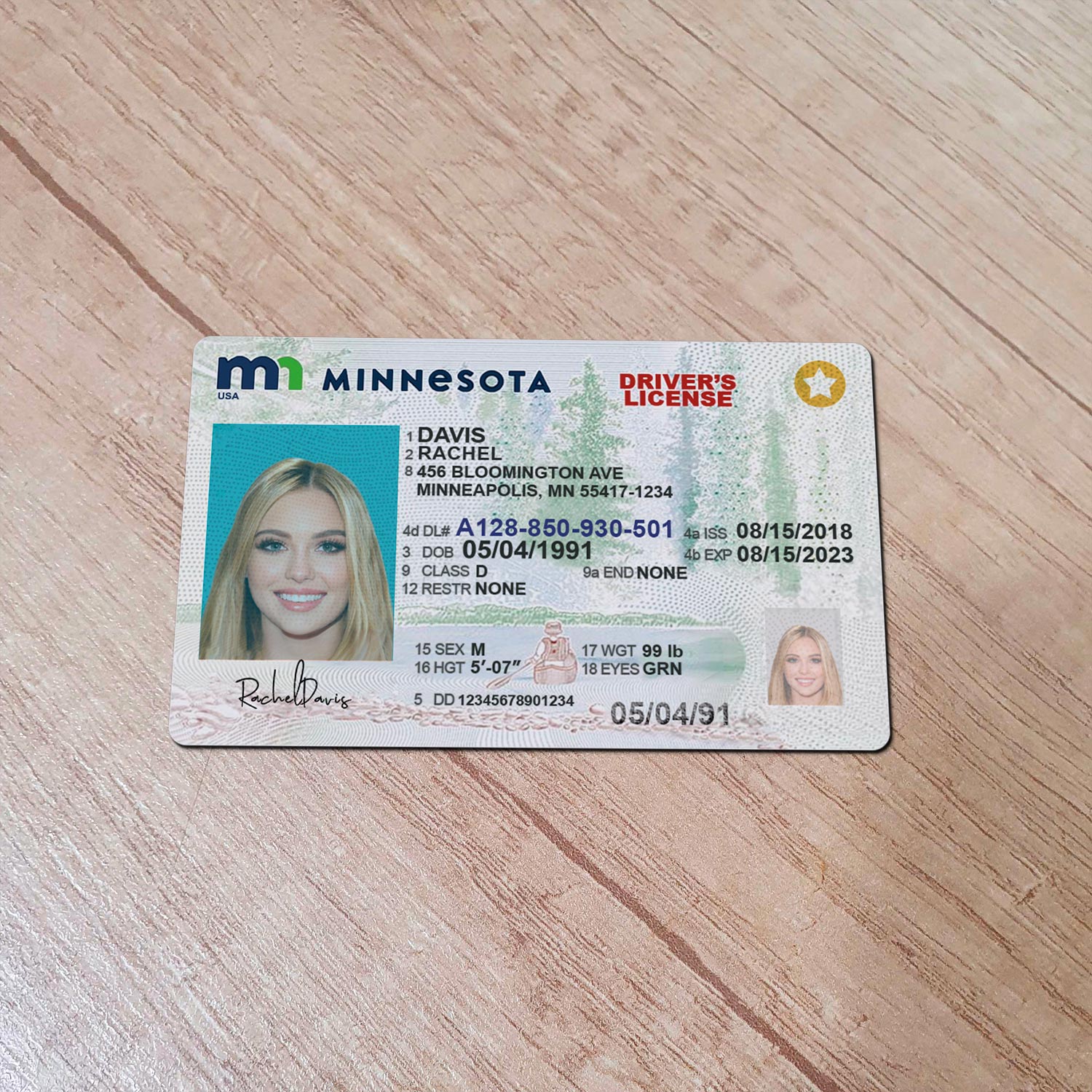 Minnesota DL PSD Template