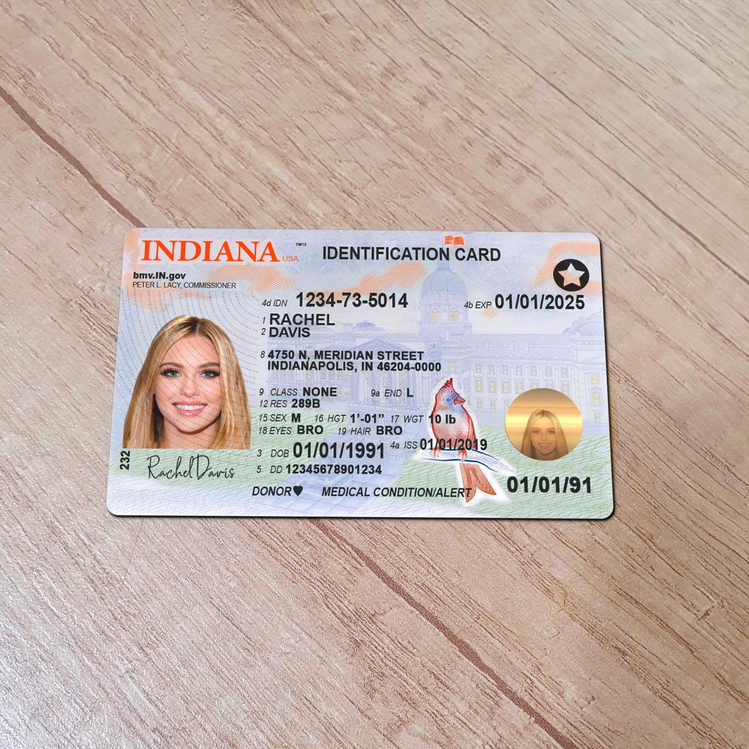Indiana DL PSD Template