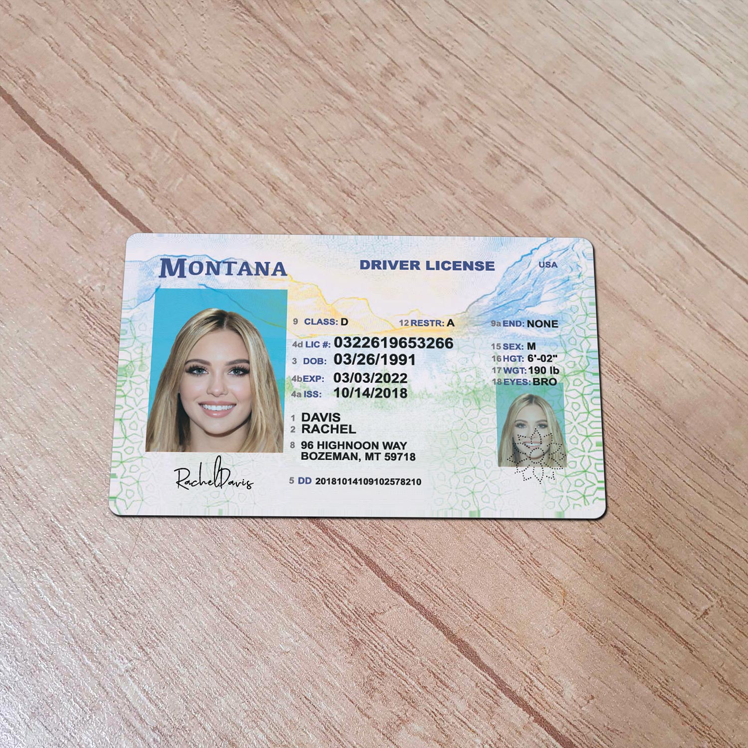 Montana DL PSD Template