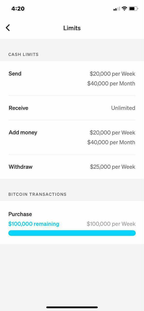 AGED 20K LIMIT CASH APP AVAILABLE IN STOCK RN Slide 1