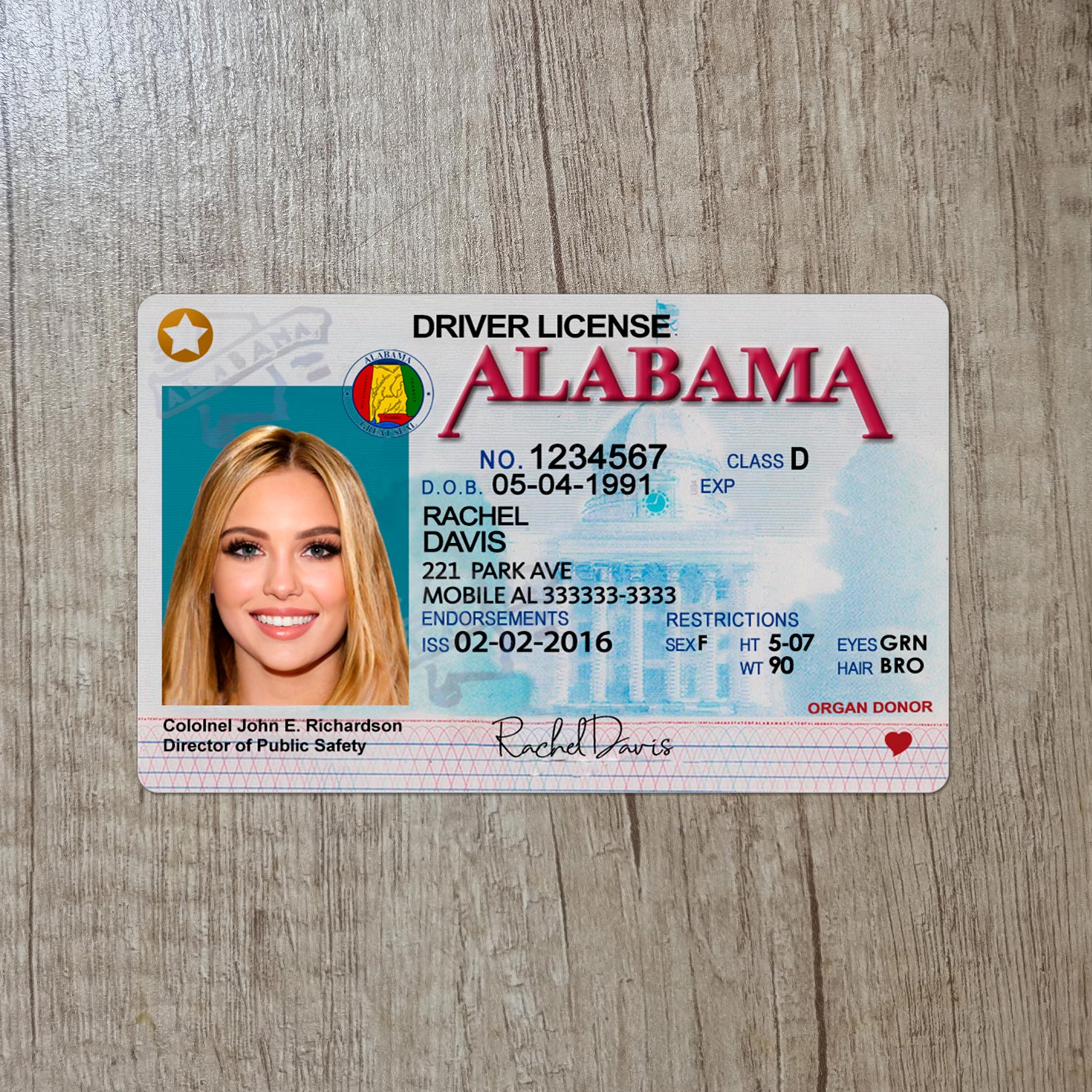 Alabama DL PSD Template Slide 1