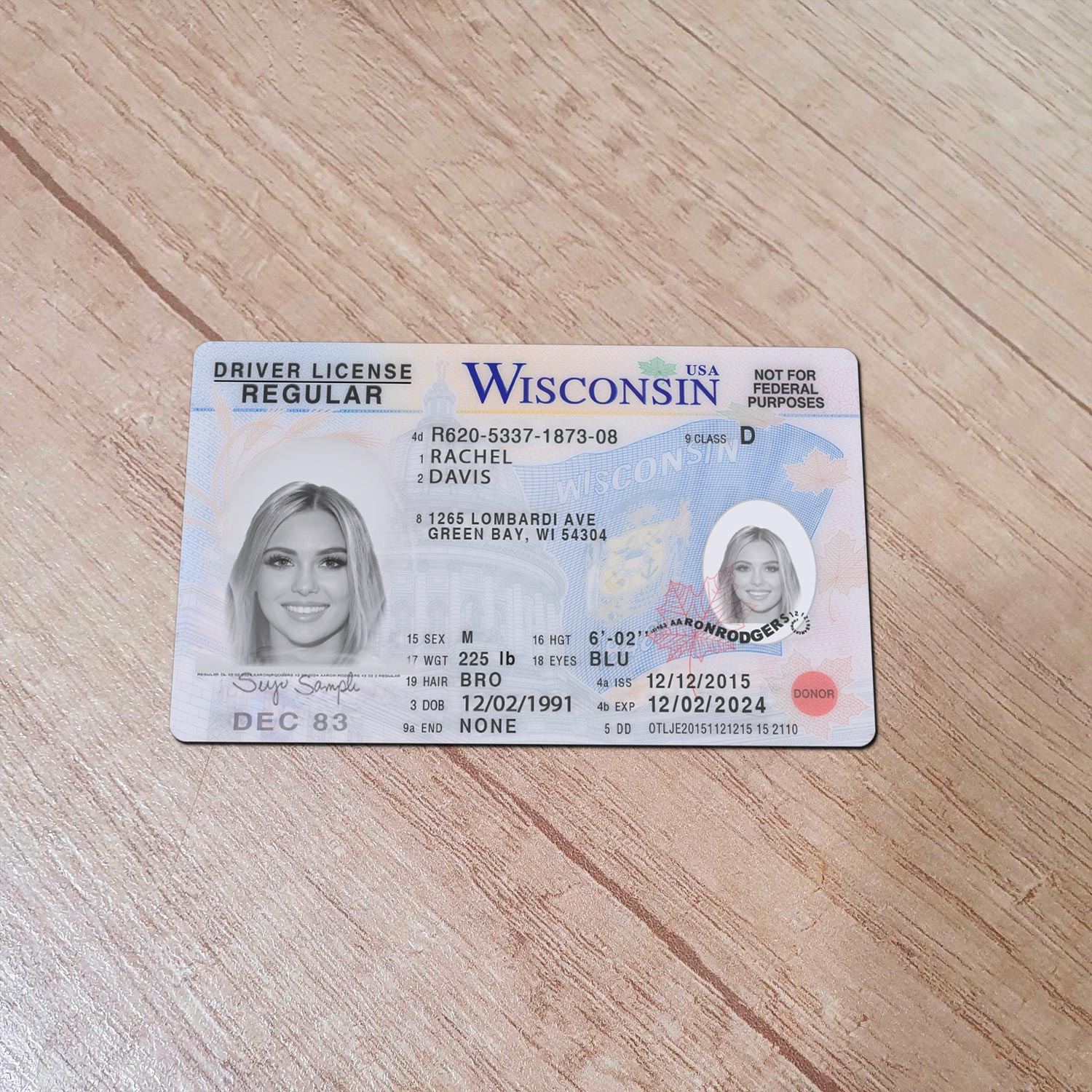 Wisconsin DL PSD Template